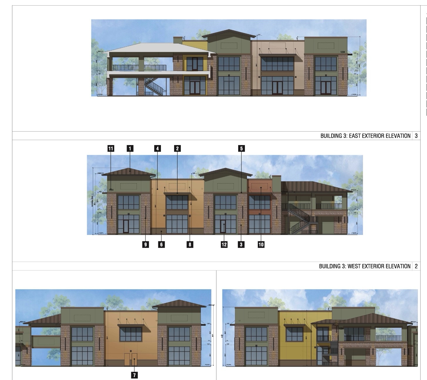 Architectural rendering of Mustang Central Building 3